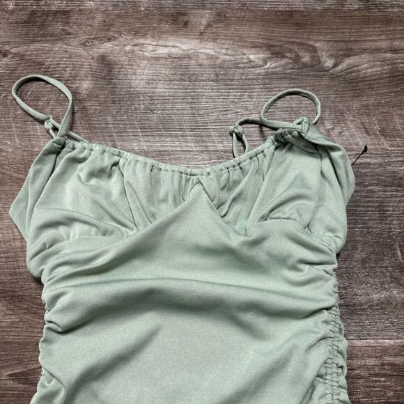 Princess Polly LAYTON MINI DRESS GREEN Size 8 - Picture 4 of 10